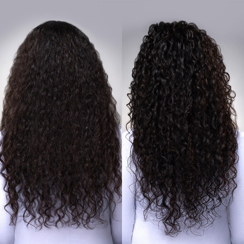 Pre i posle krema za definiciju kovrdžave kose Moroccanoil Pre i posle krema za definiciju kovrdžave kose Moroccanoil