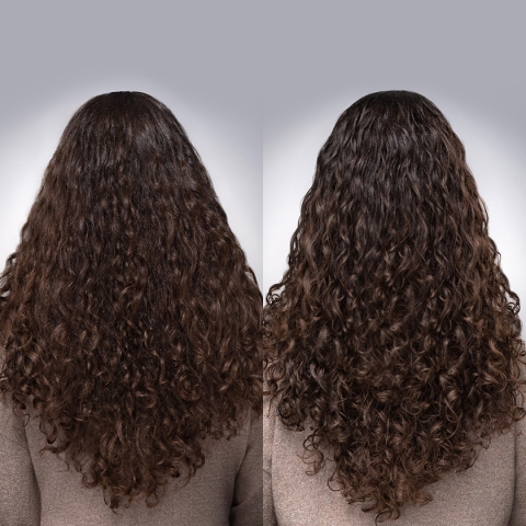 Pre i posle krema za definiciju kovrdža Moroccanoil Pre i posle krema za definiciju kovrdža Moroccanoil