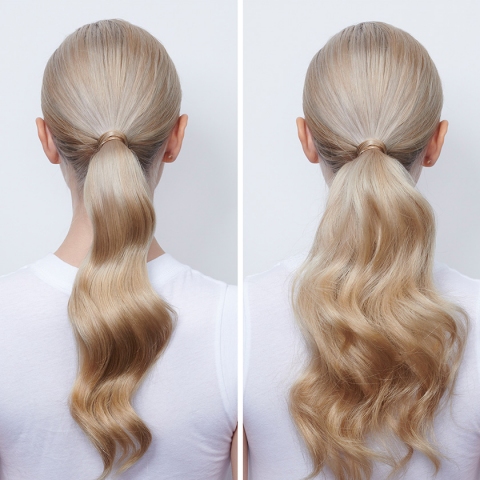 Moroccanoil Dry Texture Spray efekat pre i posle